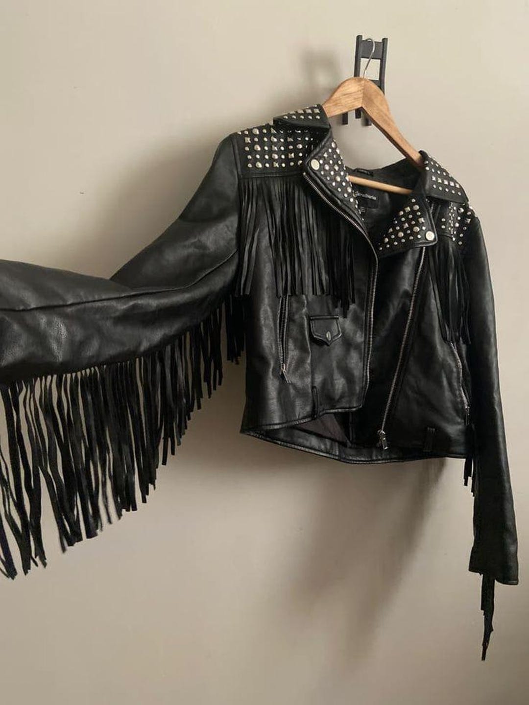 vintage-black-leather-fringe-jacket-with-studded-shoulders-western