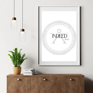 Stargate SG-1 Digital Download Wall Art, Poster, Print  "Indeed.."