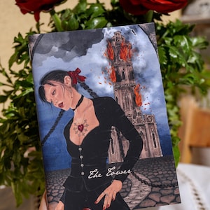 Magic notebook "The Tower" tarot card