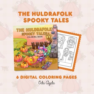 The Huldrafolk Spooky Tales Målarbok 6 digitala sidor (version 2) av Oda Agda