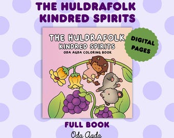 Archivos digitales del libro para colorear completo Huldrafolk Kindred Spirits de Oda Agda