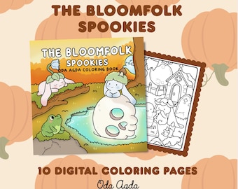 Das Bloomfolk Spookies Malbuch – 10 digitale Seiten von Oda Agda