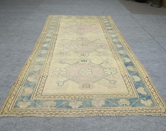 ヴィンテージラグ、トルコラグ、4x6 アクセントラグ、ウシャクラグ