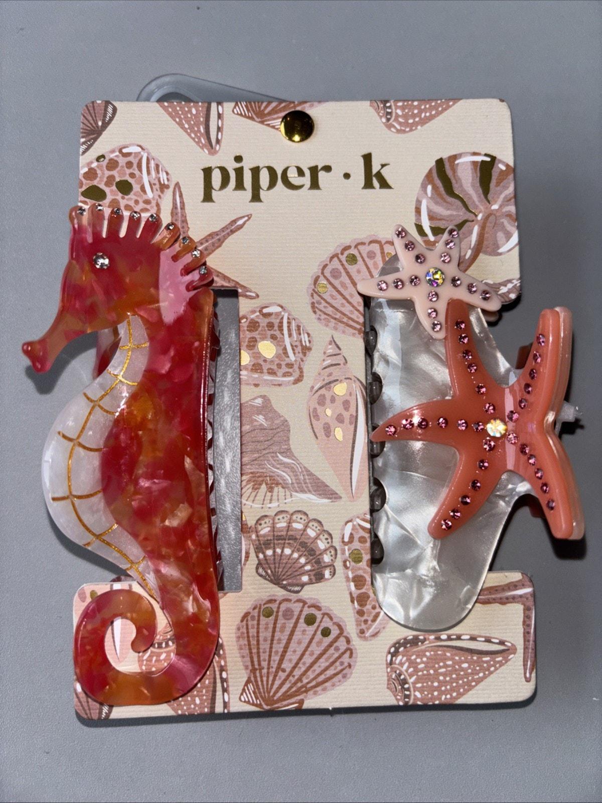 Piper K Hair Clips Claw Seahorse and Starfish Beach  display picture 3