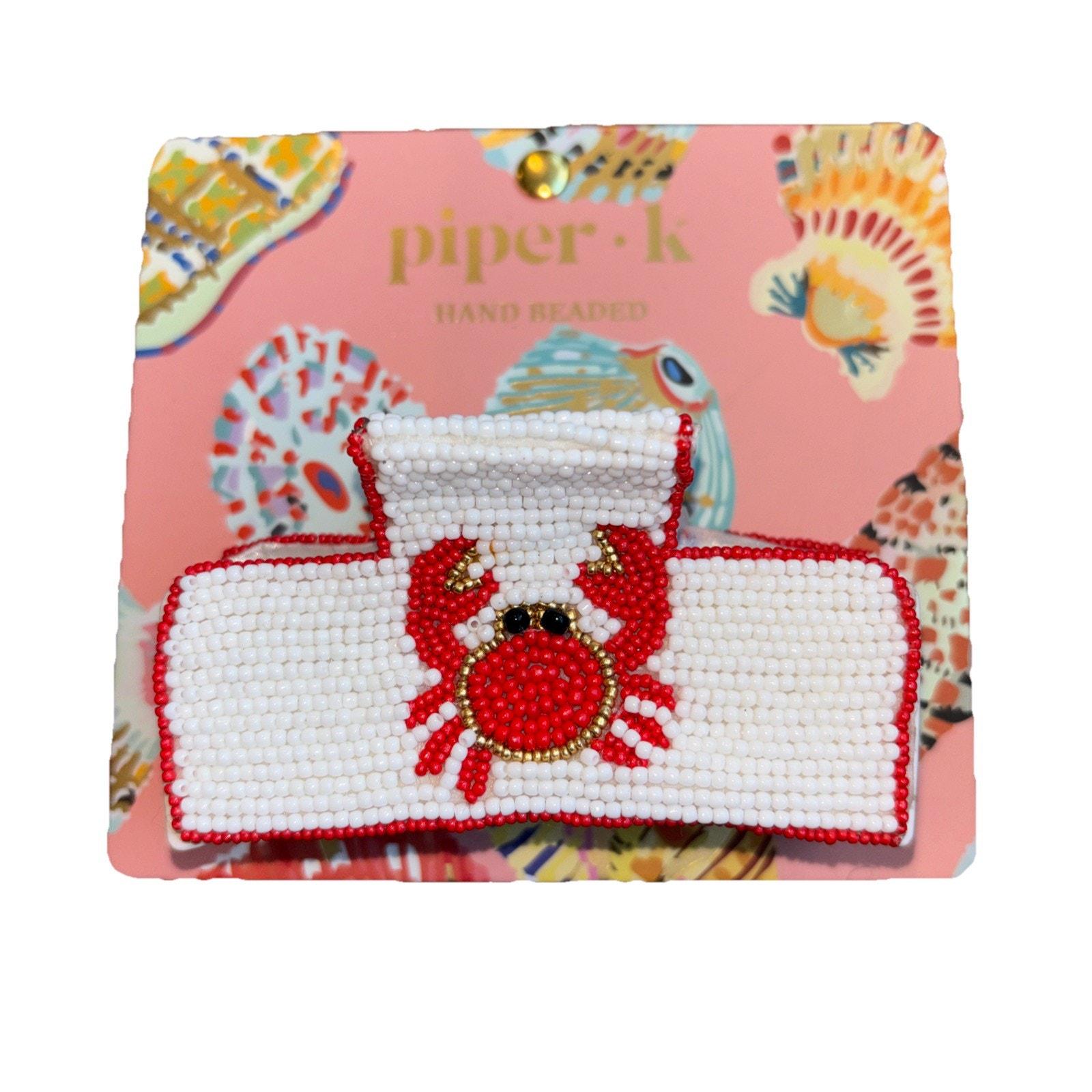 Piper K Beaded Crab Headband & Rhinestone Crab Hair Clip Bundle Piper & Blue Hair Accessories for Women Deals - New and used  main image 2