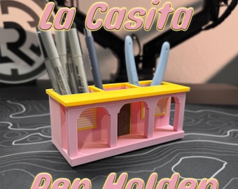 La Casita Urbano Desk Organizer – Street Style Pen Holder, Urban Casita Office Decor, 3D Printed Desk Organizer, Casita Pencil Holder