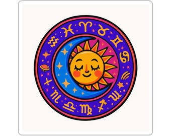Celestial Zodiac Sticker Pack Holographic Astrology Die Cut Girly Cosmic Y2K Journal Stickers Sticker