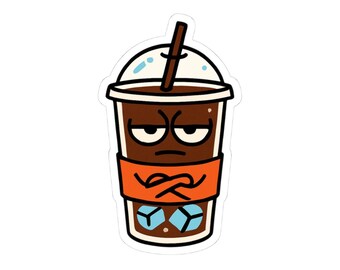 Sarcastic Coffee Addict Stickers | Funny Barista Humor Vinyl Decals Sticker