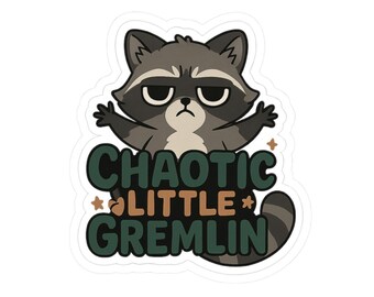 Sarcastic Woodland Creature Chaos Stickers - Raccoon, Possum, Fox, Squirrel Funny Decals Sticker