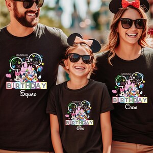 Disney Family Birthday Shirt, Disney Birthday Girl Shirt, Disney Birthday Boy Shirt, Disney Birthday Squad Shirt, Disney Birthday Crew Shirt