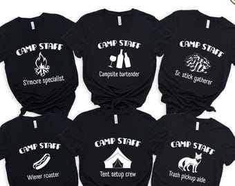 Personalized Camp Staff T-Shirt: Retro Summer Group Tee