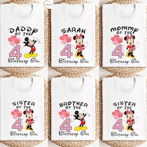 Custom Minnie Birthday Shirt, Minnie Birthday Girl Tee, Toddler Birthday Shirt, Minnie 1st 2nd 3rd 4th Birthday Shirt, Disney Birthday Tee