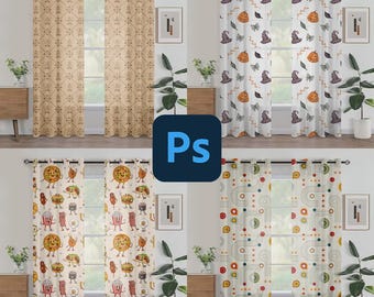 Vorhang Mockup - Photoshop PSD File