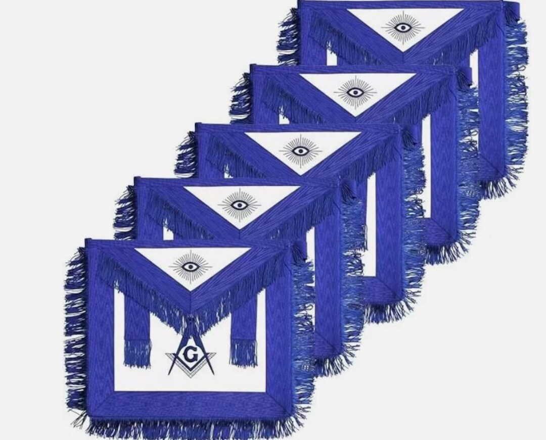 Custom Masonic Blue Lodge Master Mason Apron Made In - Foto 4