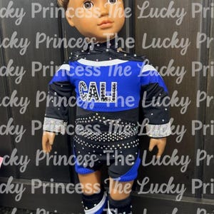 READY TO SHIP! 2026 Cali Allstars California cheer uniform outfit for American girl doll 18” with socks and bow Team Pricing  labubu nm tlp