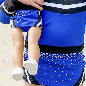 Cheer uniform for American Girl or any 18” doll blue, black, white no logo