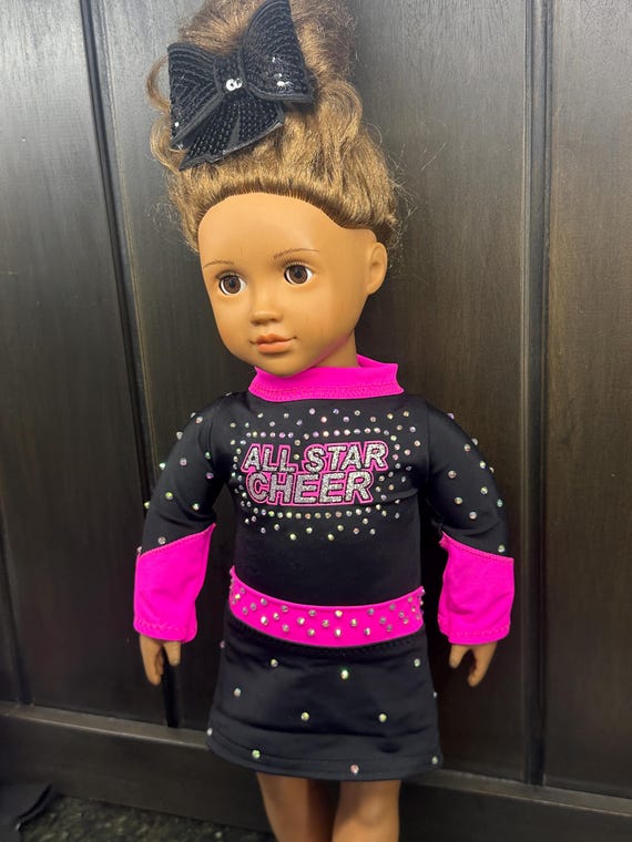 SALE Hot Pink Allstar All Star Cheer Uniform for Doll Girl 18