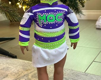 Moc cheer uniform for american girl doll *team pricing* made to match