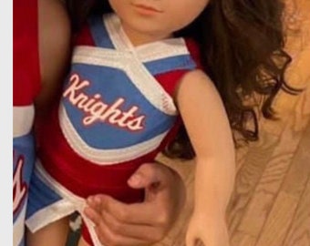 Custom kings knights uniform with matching bow for American girl