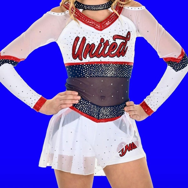 Navy Cheer Uniform Etsy