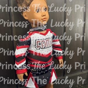 2026 elite  FAME cheer uniform for girl 18” doll made to match present gift *team midlo va safford made in American