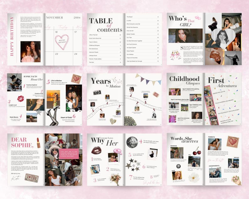 Best Friend Birthday Gift Magazine | Friendship Magazine Template | Editable Canva Keepsake | Birthday Gift for Best Friend | Printable Memo image 8