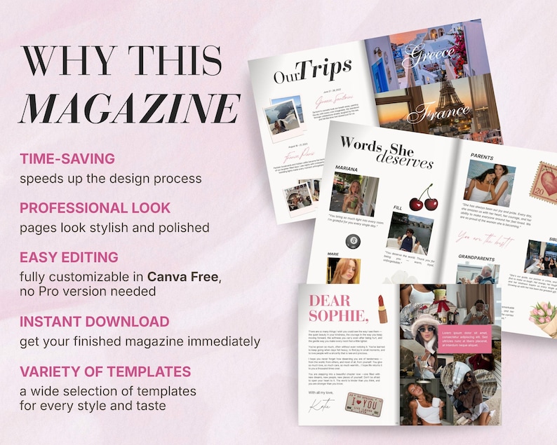 Best Friend Birthday Gift Magazine | Friendship Magazine Template | Editable Canva Keepsake | Birthday Gift for Best Friend | Printable Memo image 10