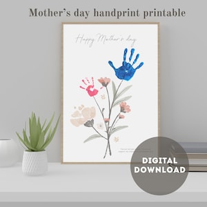 Mother&#39;s Day Handprint Art: DIY Keepsake Gift (Digital File)