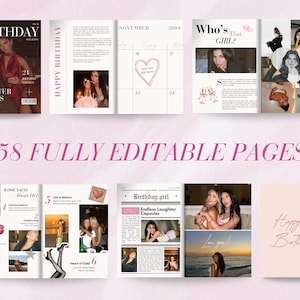 Best Friend Birthday Gift Magazine | Friendship Magazine Template | Editable Canva Keepsake | Birthday Gift for Best Friend | Printable Memo image 4