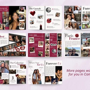 Best Friend Valentine’s Magazine | Fun Editable Canva Gift | Digital Download image 9