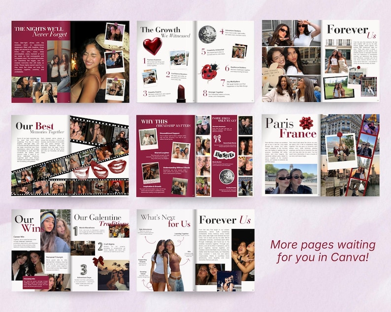 Best Friend Valentine’s Magazine | Fun Editable Canva Gift | Digital Download image 9