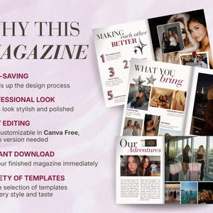 Best Friend Valentine’s Magazine | Fun Editable Canva Gift | Digital Download image 10