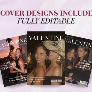 Best Friend Valentine’s Magazine | Fun Editable Canva Gift | Digital Download image 3