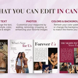 Best Friend Valentine’s Magazine | Fun Editable Canva Gift | Digital Download image 6
