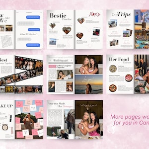 Best Friend Birthday Gift Magazine | Friendship Magazine Template | Editable Canva Keepsake | Birthday Gift for Best Friend | Printable Memo image 9