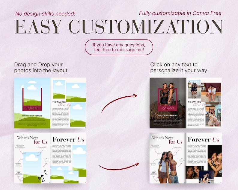 Best Friend Valentine’s Magazine | Fun Editable Canva Gift | Digital Download image 5