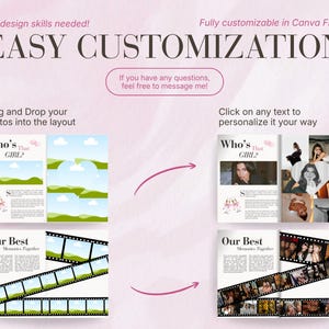 Best Friend Birthday Gift Magazine | Friendship Magazine Template | Editable Canva Keepsake | Birthday Gift for Best Friend | Printable Memo image 5