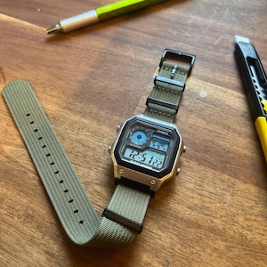 Casio AE 1200 Modifizierte Armbanduhr  &quot;Army Blue&quot; - Casio Royale