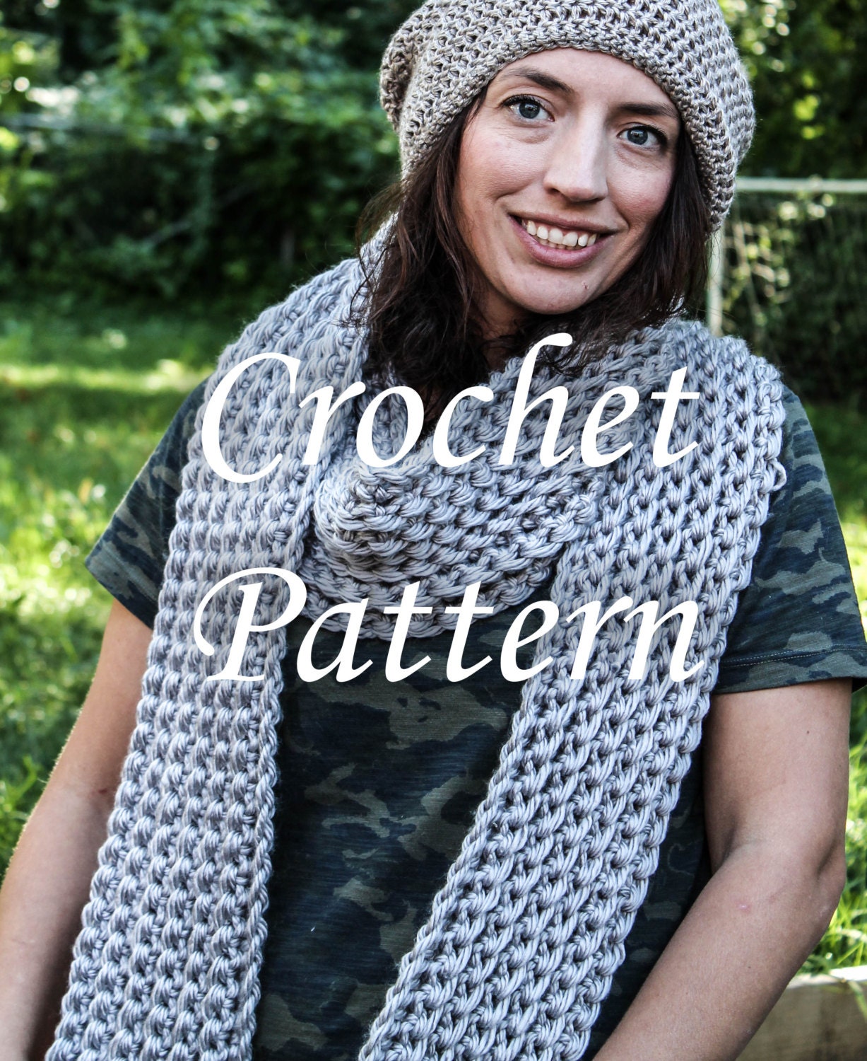 EASY Simple Crochet Scarf PATTERN Crochet Pattern Scarf - Etsy