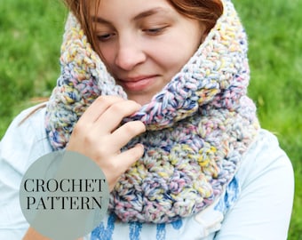 CROCHET PATTERN, The Dreamcatcher Crochet Cowl Pattern, Beginner Friendly, Women's Infinity Scarf Pattern, Neck Warmer Pattern, Easy Pattern