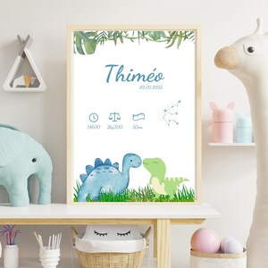 Póster del nacimiento del dinosaurio