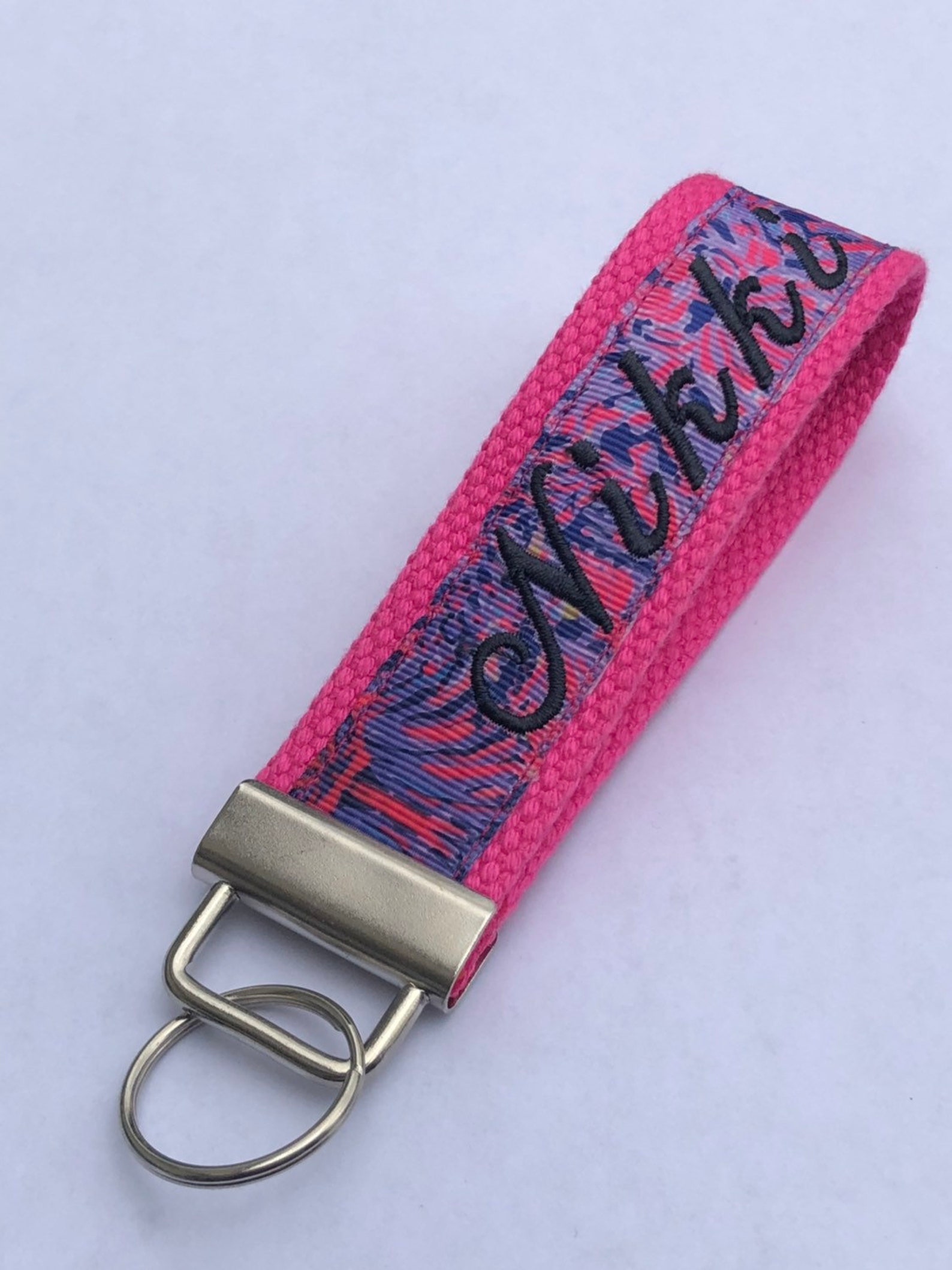 Personalized Wristlet Key Fob Made With Grosgrain Ribbon/ Etsy
