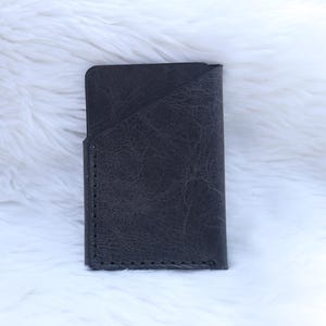Porta carte di credito in pelle personalizzato, portafoglio porta carte di credito fatto a mano, portafoglio ultrasottile minimalista, regalo per fidanzato, regalo per testimone di nozze