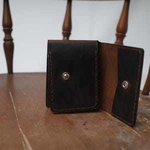 Portafoglio in pelle a tre ante, fatto a mano, regalo per lo sposo, regalo unico per lui, anniversario, compleanno, San Valentino, marito, fidanzato, padre