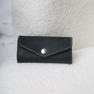 Portafoglio portachiavi in pelle personalizzato, porta carte, regalo unico per lui, anniversario, compleanno, San Valentino, marito, fidanzato, festa del papà.