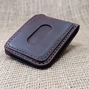 Genuine Leather Wallet Slim Leather Wallet, DATE NIGHT, Personalized Bifold Wallet, Handmade Wallet for Men, Mens birthday gift