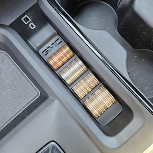 2022 - 2025 GMC Sierra Custom Coin Organizer Holder | 1500 2500 3500 Truck | AT4 AT4X Denali Ultimate | Neat Accessory | 3D Printed ABS