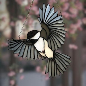 Stained Glass Hummingbird Suncatcher - Wall Hanging - Modern Stained Glass Decor -Gift For Her - Handmade Gift - Window Hangings
