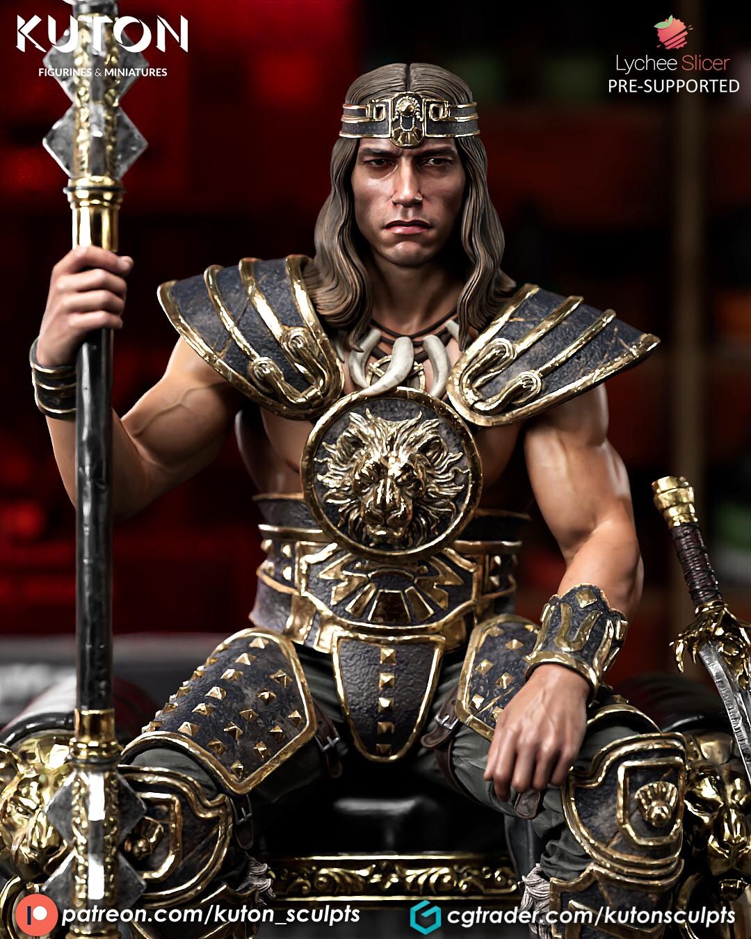 Conan Barbarian Fan Art. KUTON Sculpts 1/10 Scale Figurine Kit ...