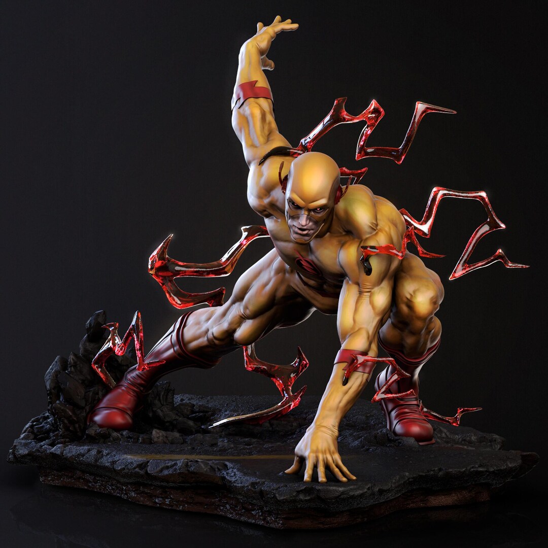 Reverse Flash Comic Fan Art. CA3D Figures 1/12-1/4 Scale Figurine Kits ...